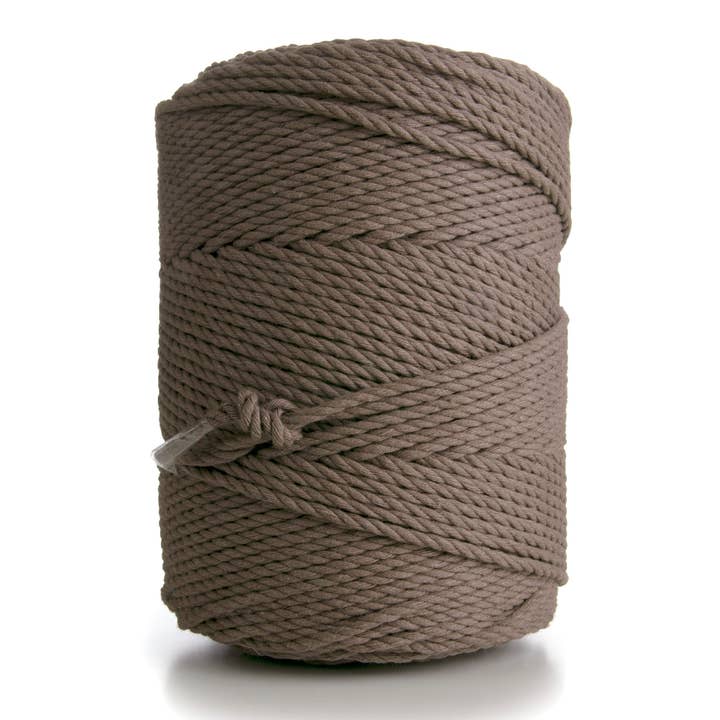 MB Cordas - Wholesale Cord - 3MM 3 Strand Twisted 1kg Macrame Cotton Cord BROWN 260-300m Macrame Rope 3 ply Craft String1