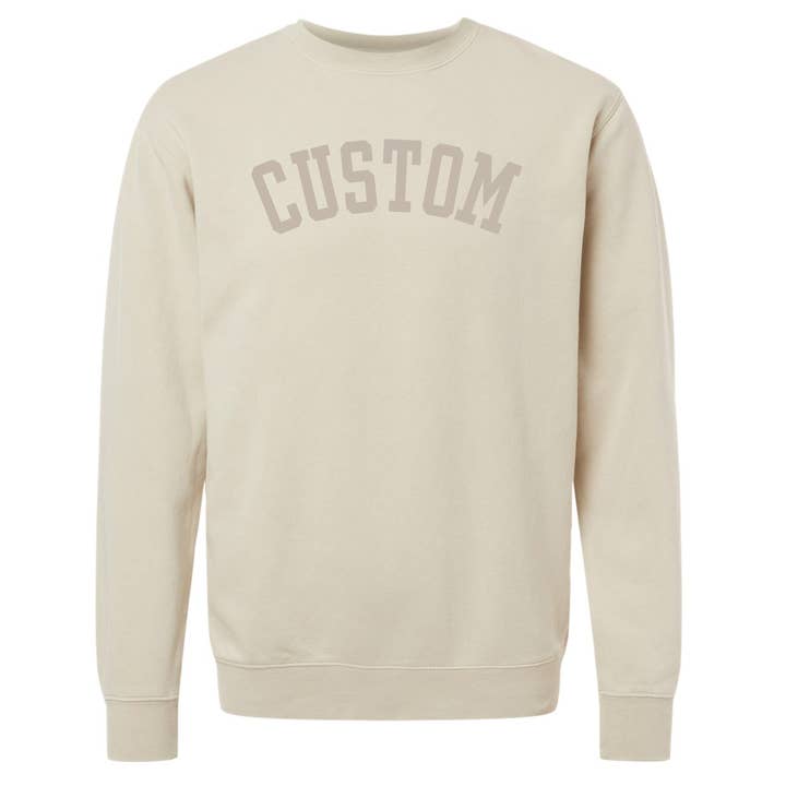 Jupmode - Wholesale Graphic Sweatshirt - Unisex - Custom Puff Print Tone on Tone Sweatshirt15