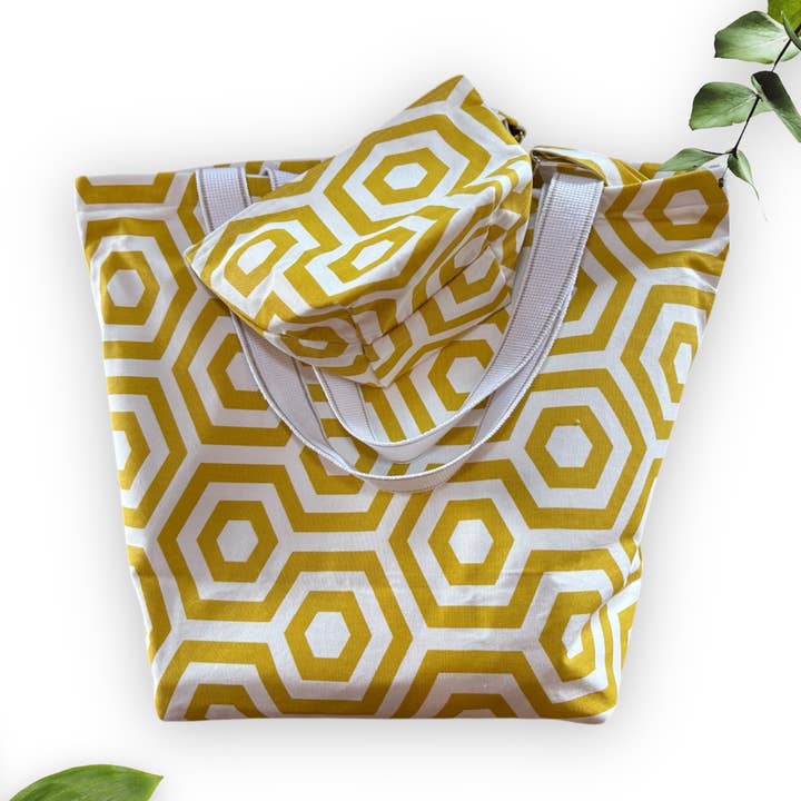Handmade Hex Saffron Tote & Purse – Eco-Friendly for wholesale by everydaybags.gifts