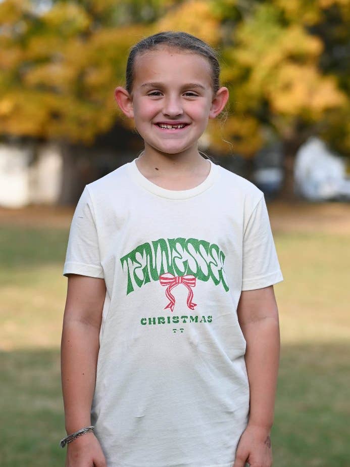 Tennessee Kerstmis Ivoor Meisjes T-shirt voor wholesale door TUCKED & THREADED