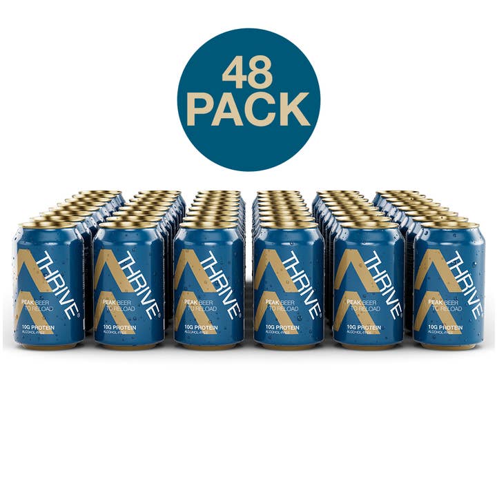 Thrive – Peak Beer Cans - Protein Packed – 48-Pack and other Purchase Wholesale alternative brewing. Free Returns & Net 60 Terms on Faire trending on Faire.