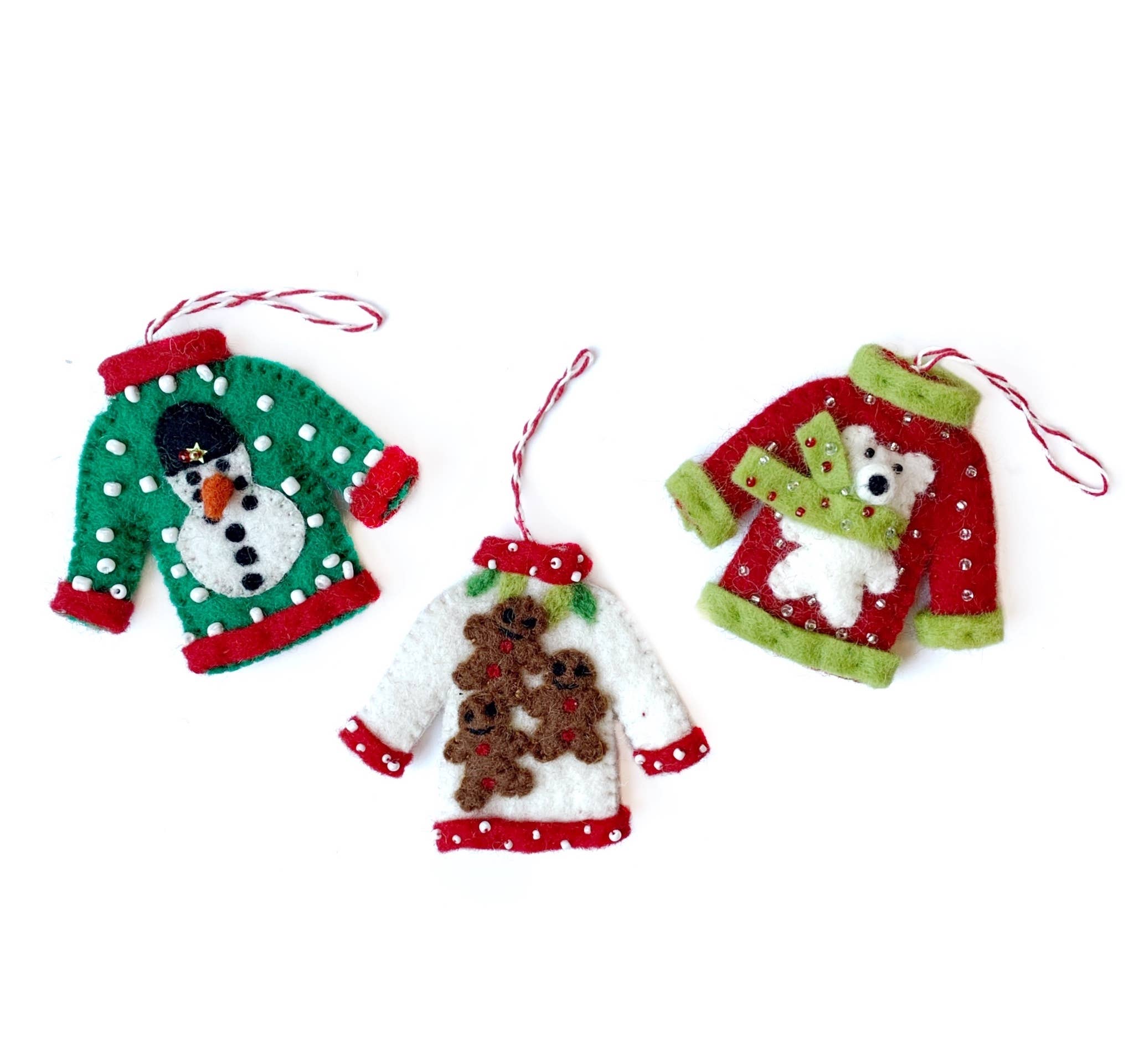 Ornaments 4 Orphans - Wholesale Ornamentset - Lelijke kersttrui vilten wollen ornamentbundel2