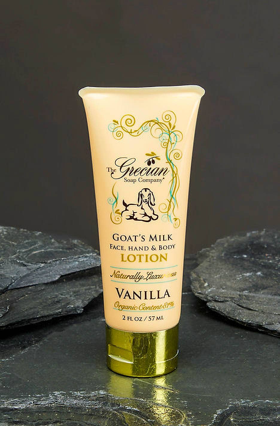 The Grecian Soap Company – Großhandel Körperpflegecreme/Bodylotion – Bio-Gesichts- und Körperlotion mit Ziegenmilch in 2-oz. Tuben1