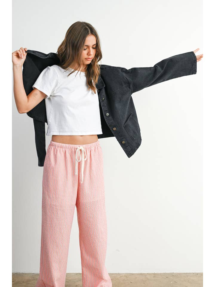 BUTTERMELON - Wholesale Denim Jacket - Women's - Button-Down Jacket with Shirt Collar and Pockets - BMJ782124