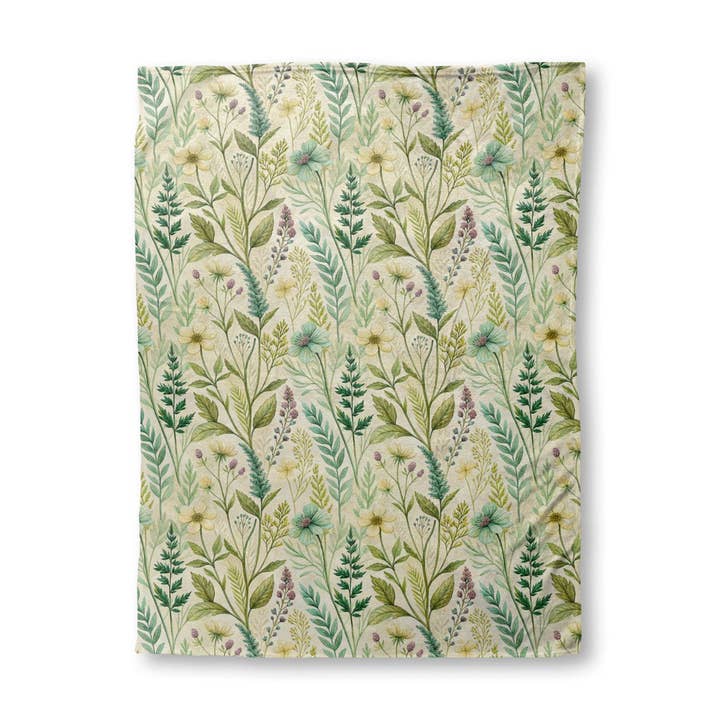 Vintage Pressed Florals 1 - Super Plush Blanket 60x80 for wholesale by FabricSmiths