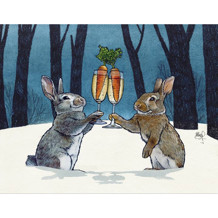Shawn Braley Illustration - Wholesale Christmas Card - Cheers Big Ears #324