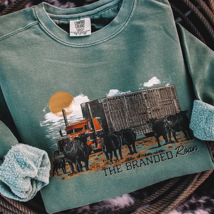 Ranch Route Crewneck for wholesale by The Branded Roan