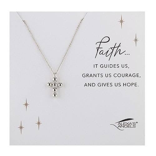 Collier à perles réglable Silver Cross ; sur carte pour la vente par Roman