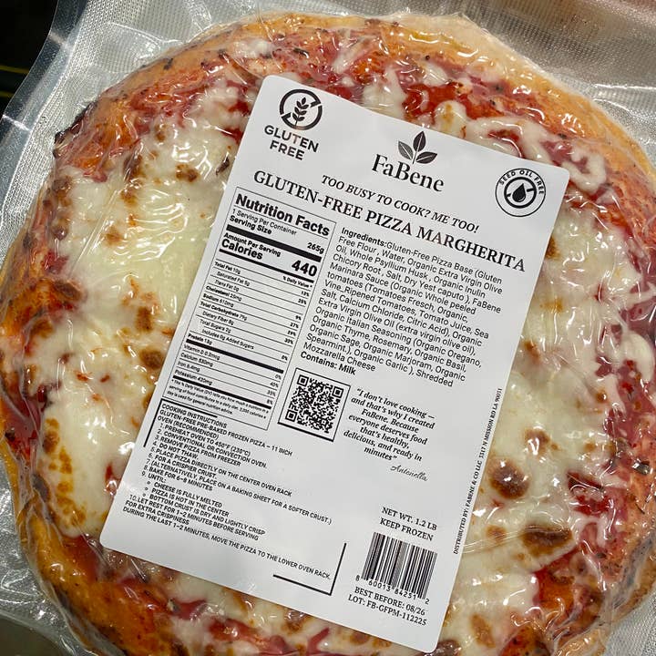 Gluten-Free Pizza – Margherita (Caputo Flour) for wholesale by FaBene and Co LLC