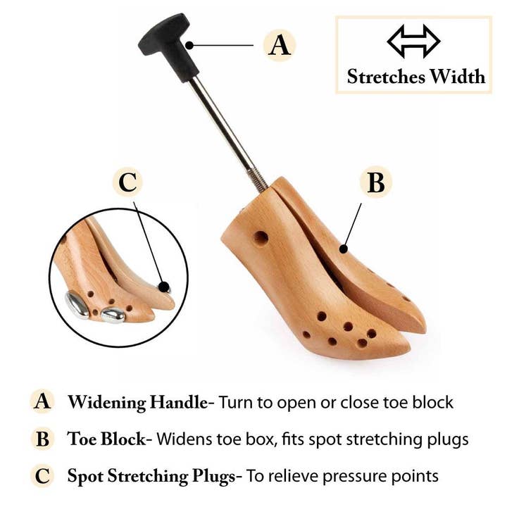 FootFitter - Wholesale Shoe Horn - Unisex - FootFitter Premium Professional 3"-6" High Heel Shoe Stretcher - HH17