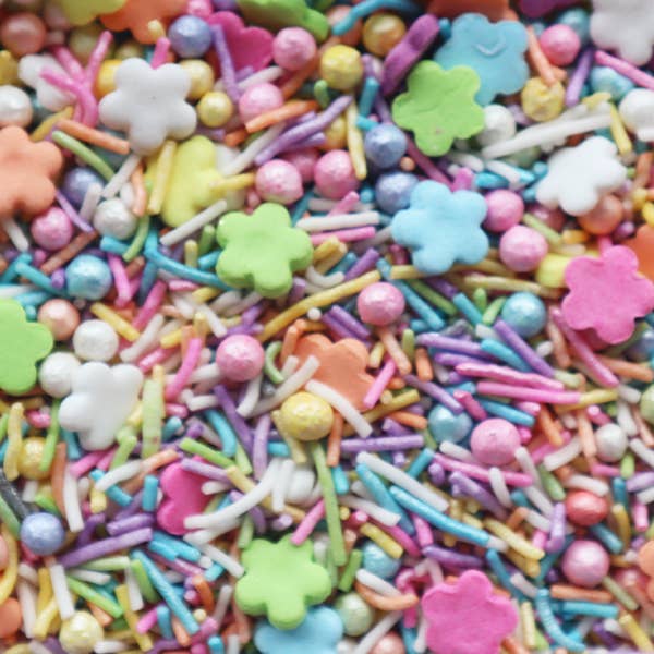 Edible Crystal Candy The Perfect Sprinkle - Pastel Blooms for wholesale by Crystal Candy Unique Cake Decorations