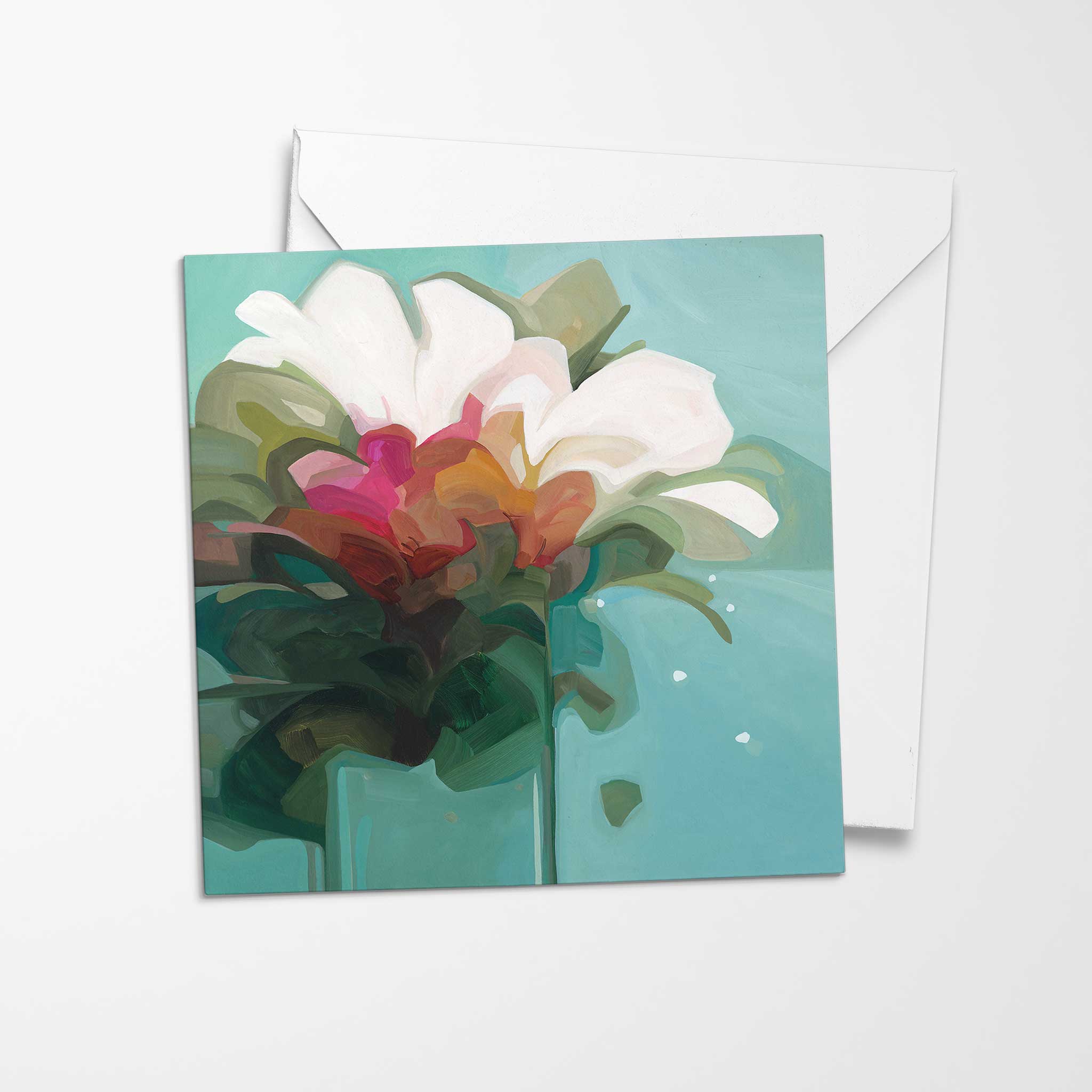Susannah Bleasby Art - Wholesale Everyday Greeting Card - White bouquet | Floral greeting card | Blank art card1