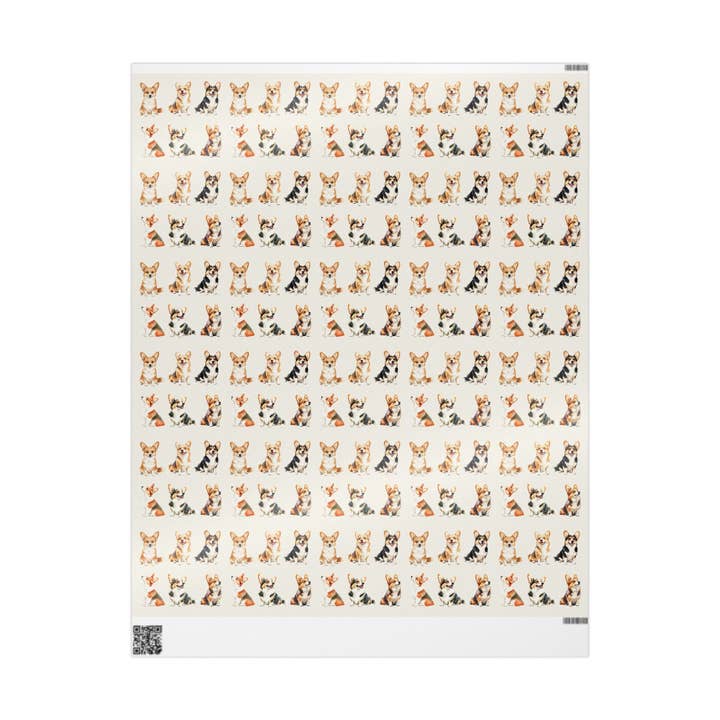 Lokipawz - Wholesale Wrapping Paper Roll - Corgi Wrapping Paper Rolls
