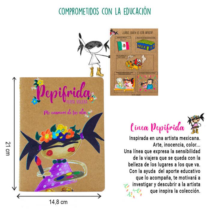 Pepita Viajera - Wholesale Notebook - Kraft A5 Pepifrida notebook5