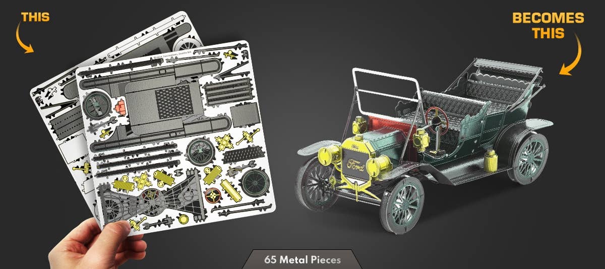 Metal Earth - Wholesale DIY Craft Kit - 1908 Ford Model T vehicle - Dark Green7