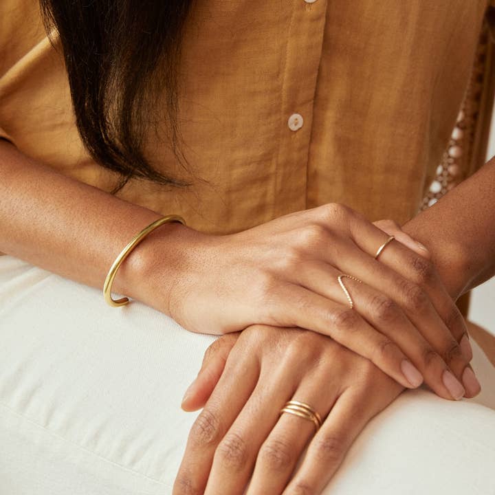 k Gold Plated Chunky Cuff Bracelet for wholesale on Faire1