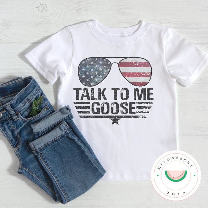 Talk To Me Goose Tee or Onesie | Summer | Toddler | Baby | Boy | for wholesale by MelonBerry