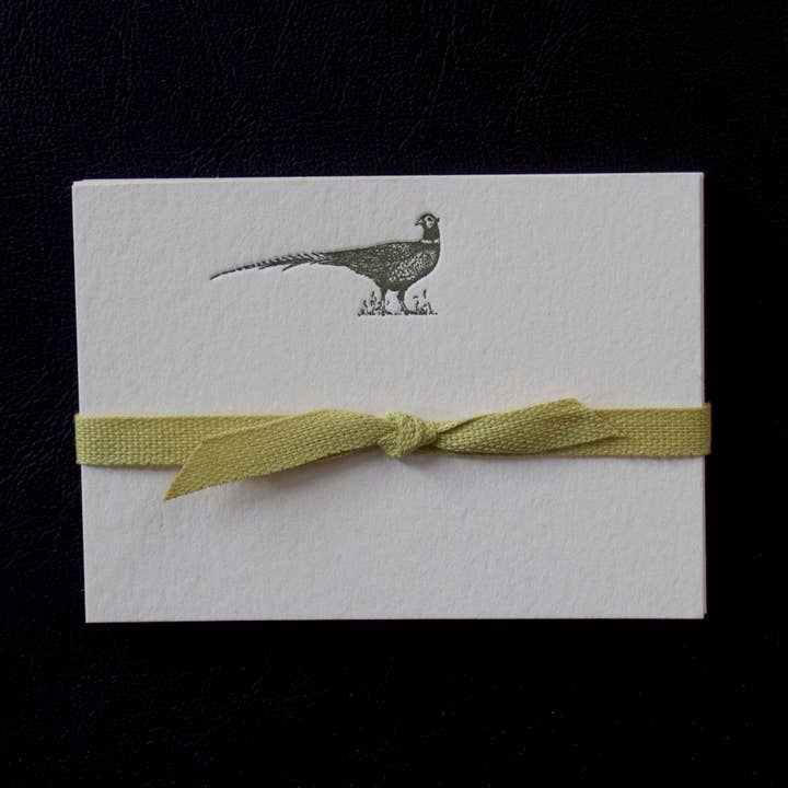 Tarjetas pequeñas con forma de faisán para venta al por mayor de Ancesserie Letterpress