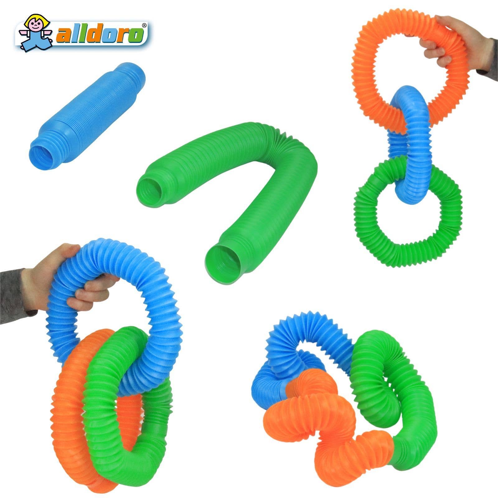 alldoro GmbH - Wholesale Classic Toy - Kids - Flexi tubes, set of 3 stretch tubes, diameter 4.5 cm4