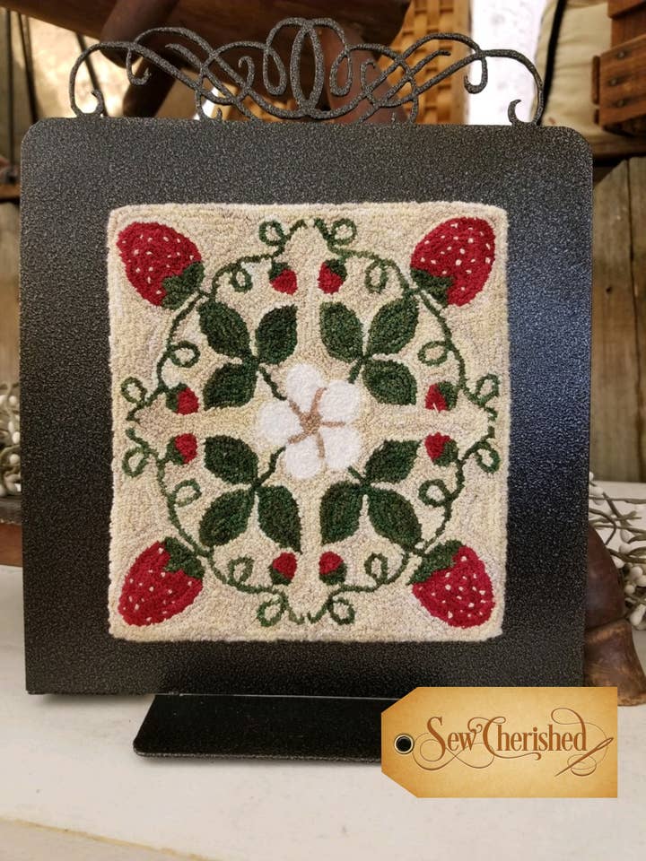 Garden Gals June Punch Needle Pattern for wholesale by Sew Cherished