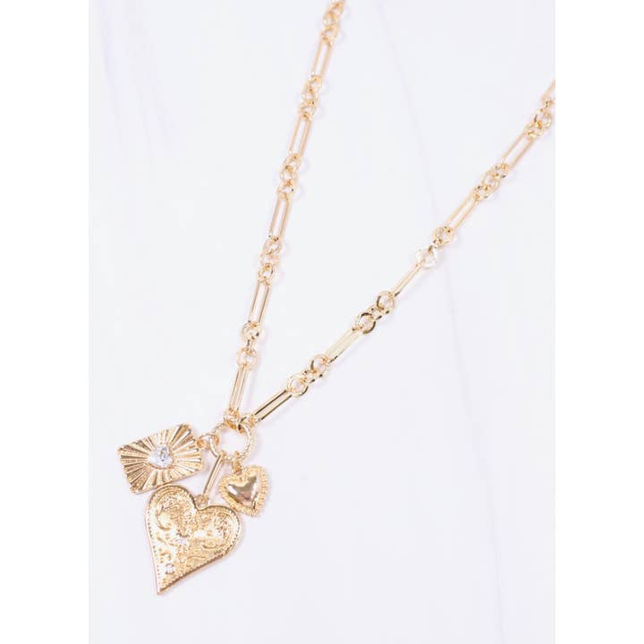 Caroline Hill - Wholesale Pendant/Charm Necklace - Rambeau Charms Necklace GOLD