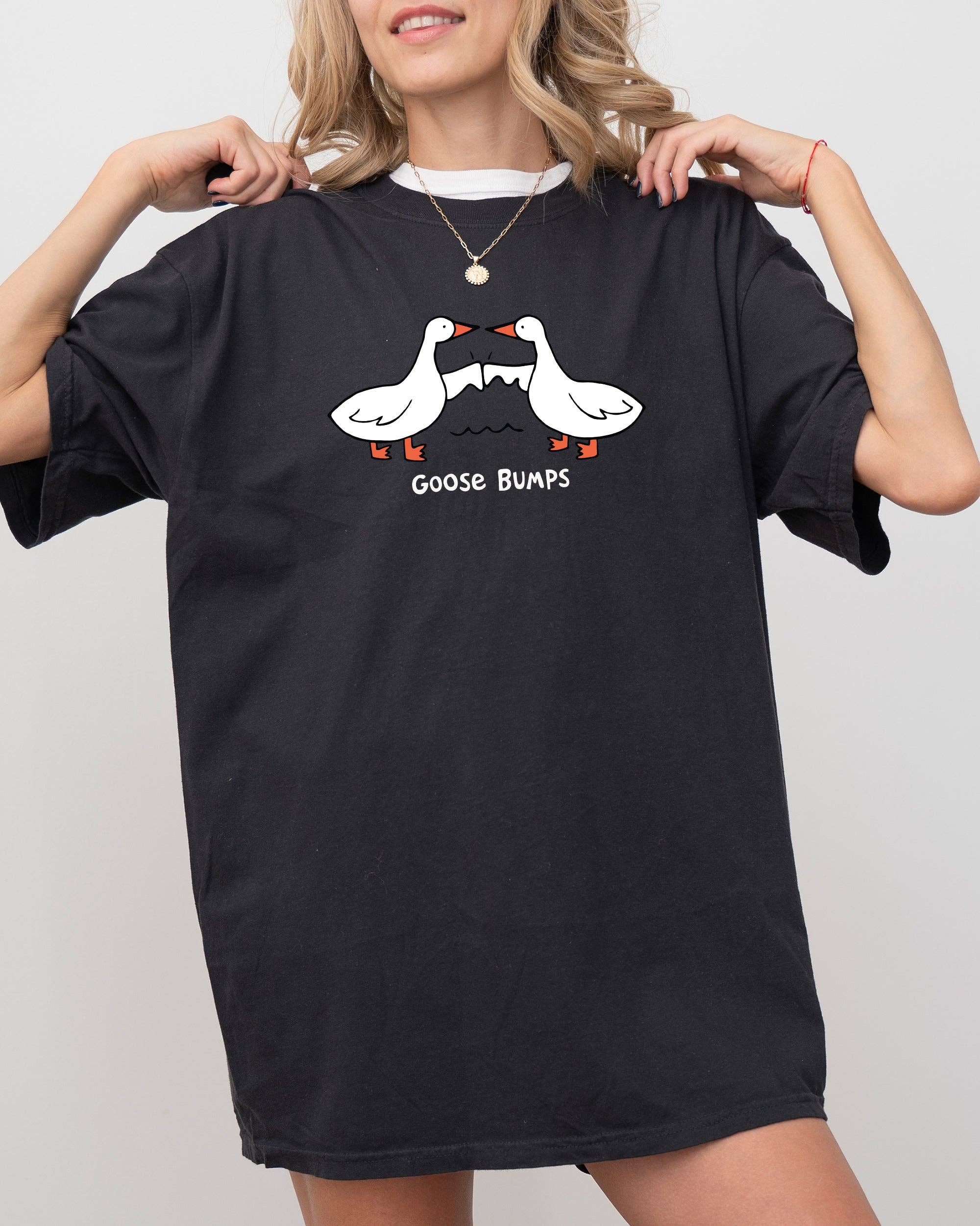 Refinery Number One LLC - Wholesale Screen Printed T-Shirt - Women's - Goose Bumps, Funny, Meme, Joke, Aesthetic, Cute Shirt1