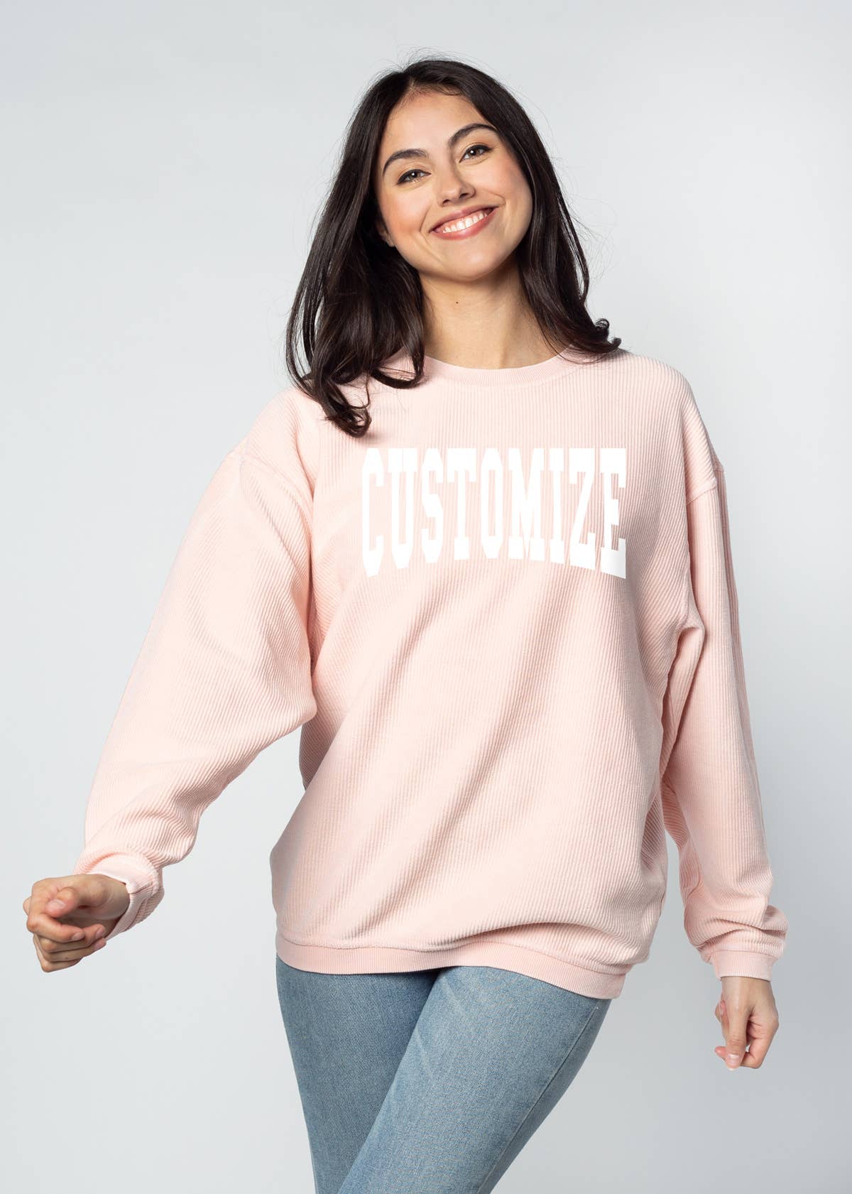 chicka-d - Wholesale Graphic Sweatshirt - Women's - The Original Custom Graphic Corded Crew, Jumbo Squeeze10