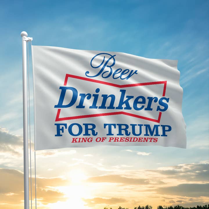 Beer Drinkers For Trump - King Of Presidents Flag - 2542 for wholesale by I Love My Freedom