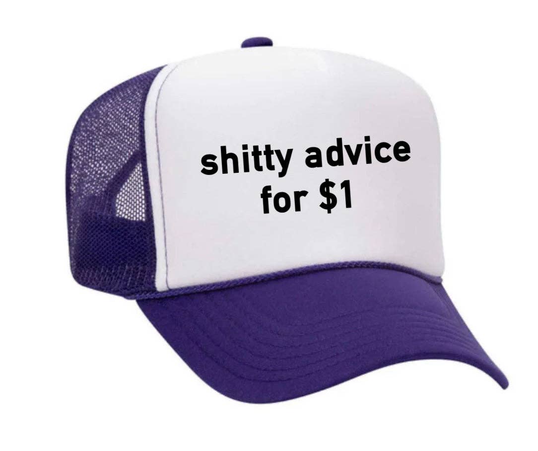 Inappropriate Trucker Hats - Wholesale Trucker Hat - Unisex - Shitty Advice for $1 Trucker Hat1