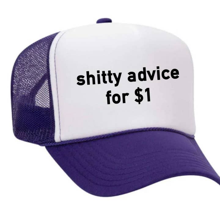Inappropriate Trucker Hats - Wholesale Trucker Hat - Unisex - Shitty Advice for $1 Trucker Hat1