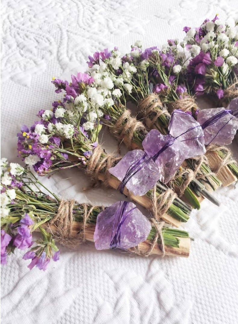 CharlieHaze - Wholesale Smudge Stick - Amethyst, Lavender and Palo Santo Smudge Stick3