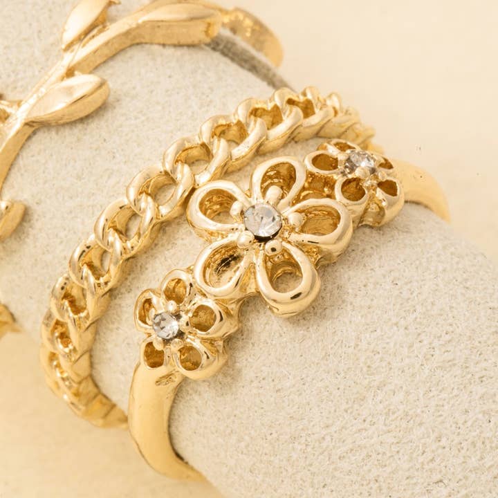 GD Stackable Assorted Dainty Metallic Band Rings for wholesale on Faire1