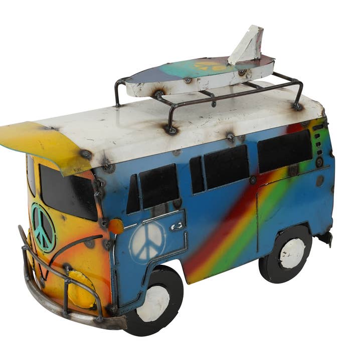 Peace VW Bug-Surfing-Colorful Metal-So Cool-3 Sizes-NEW for wholesale by My Amigos Imports