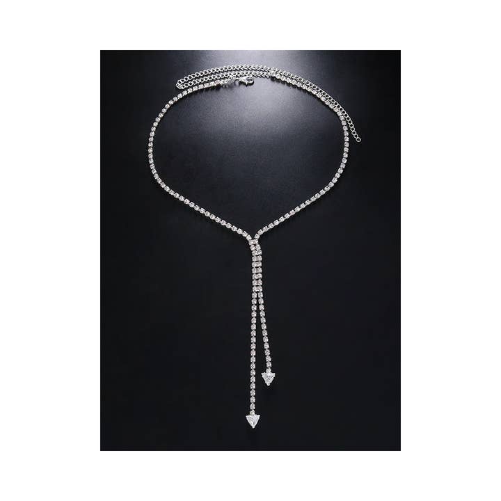 MoodGold - Wholesale Y-Neck/Lariat Necklace - Urban Evening Normcore Rhinestone Necklaces Accessories2