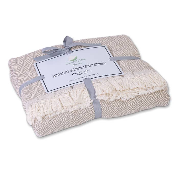 Country Cottons – wholesale Throw blanket – 100% Cotton Patterned Throw Blankets – 58″ x 62″7