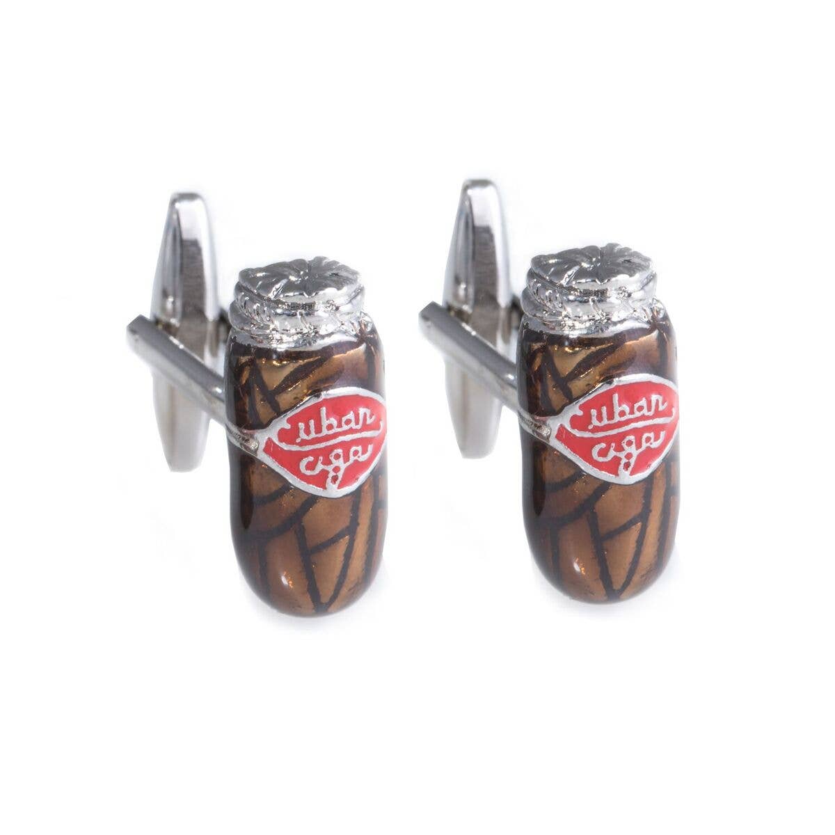 BeyBerk International - Vendita all'ingrosso Gemelli - Gemelli a forma di sigaro placcati al rodio