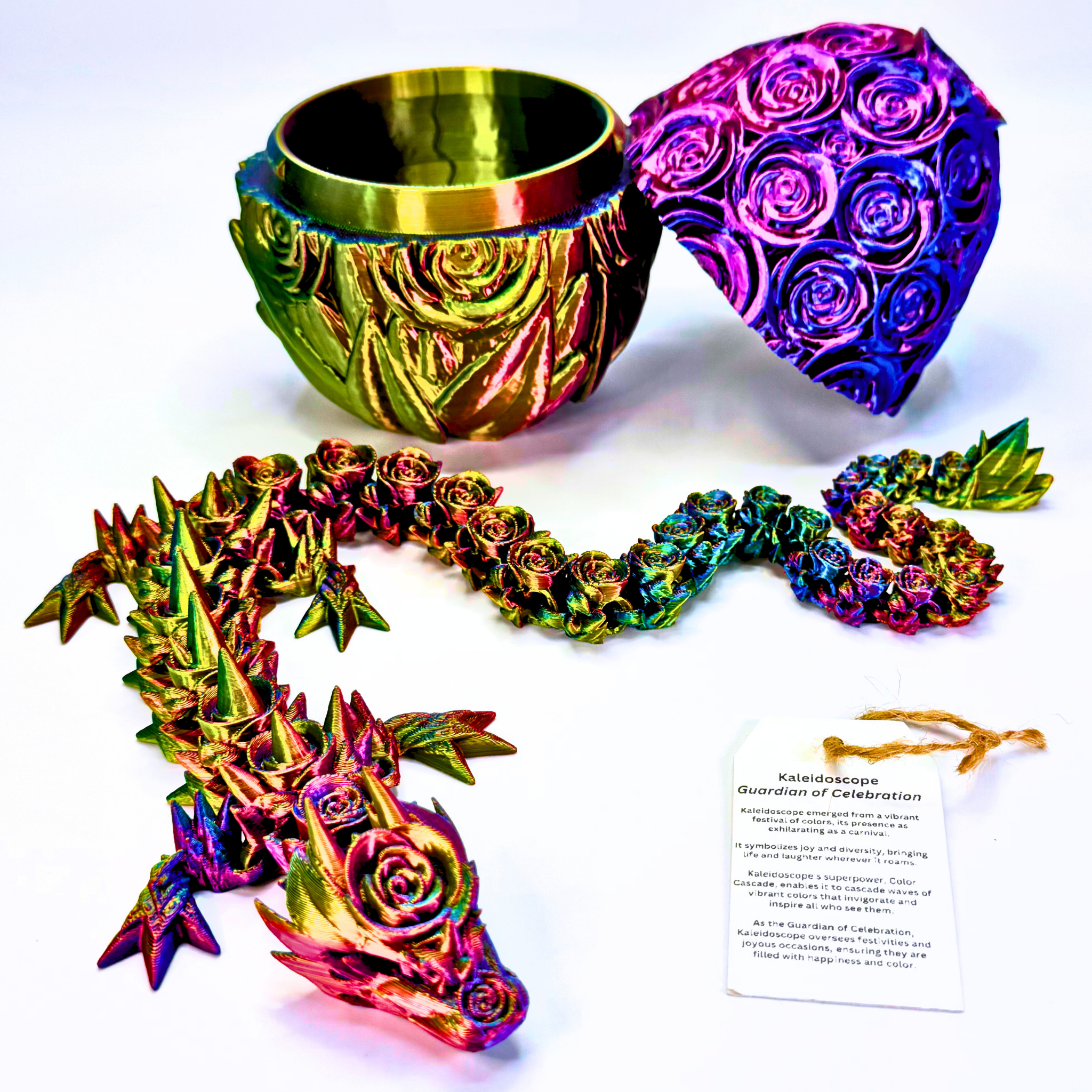 Dragon Fidgets - Vendita all'ingrosso Giocattolo fidget - Bambini - Drago rosa da 20 pollici e uovo di rosa da 6 pollici opzionale, giocattolo Fidget, decorazione8