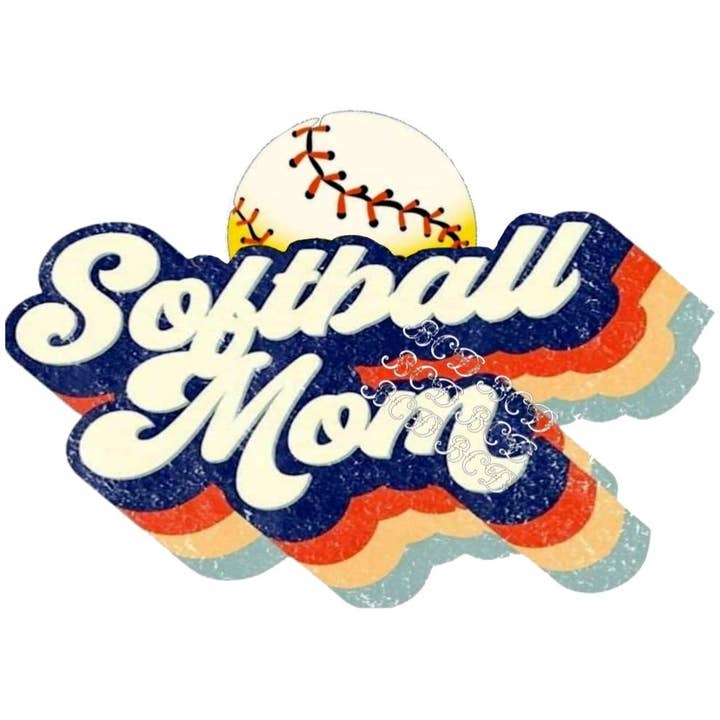 Retro Softball Mamma Värmeöverföring för wholesale av BCD