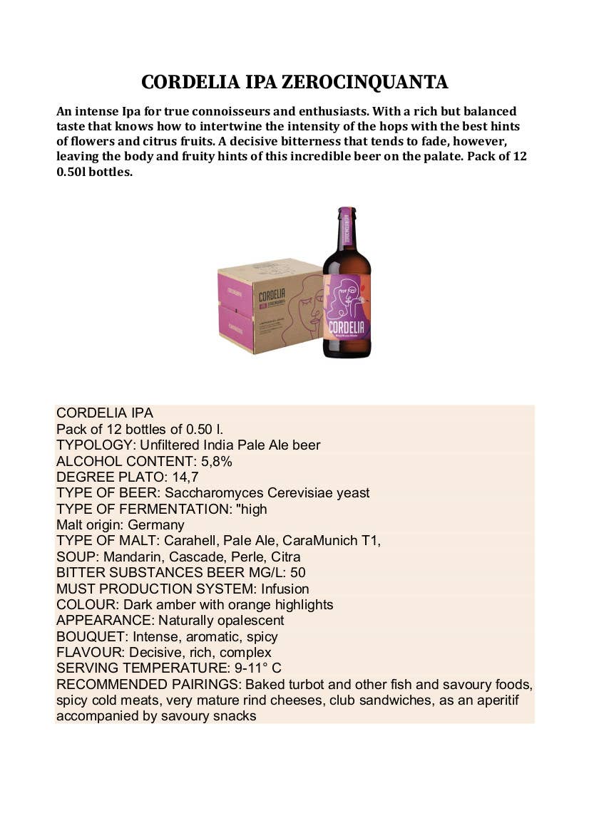 Metina SAS – Cerveja por atacado – Cerveja IPA Cordelia Theresianer 0,50 l3