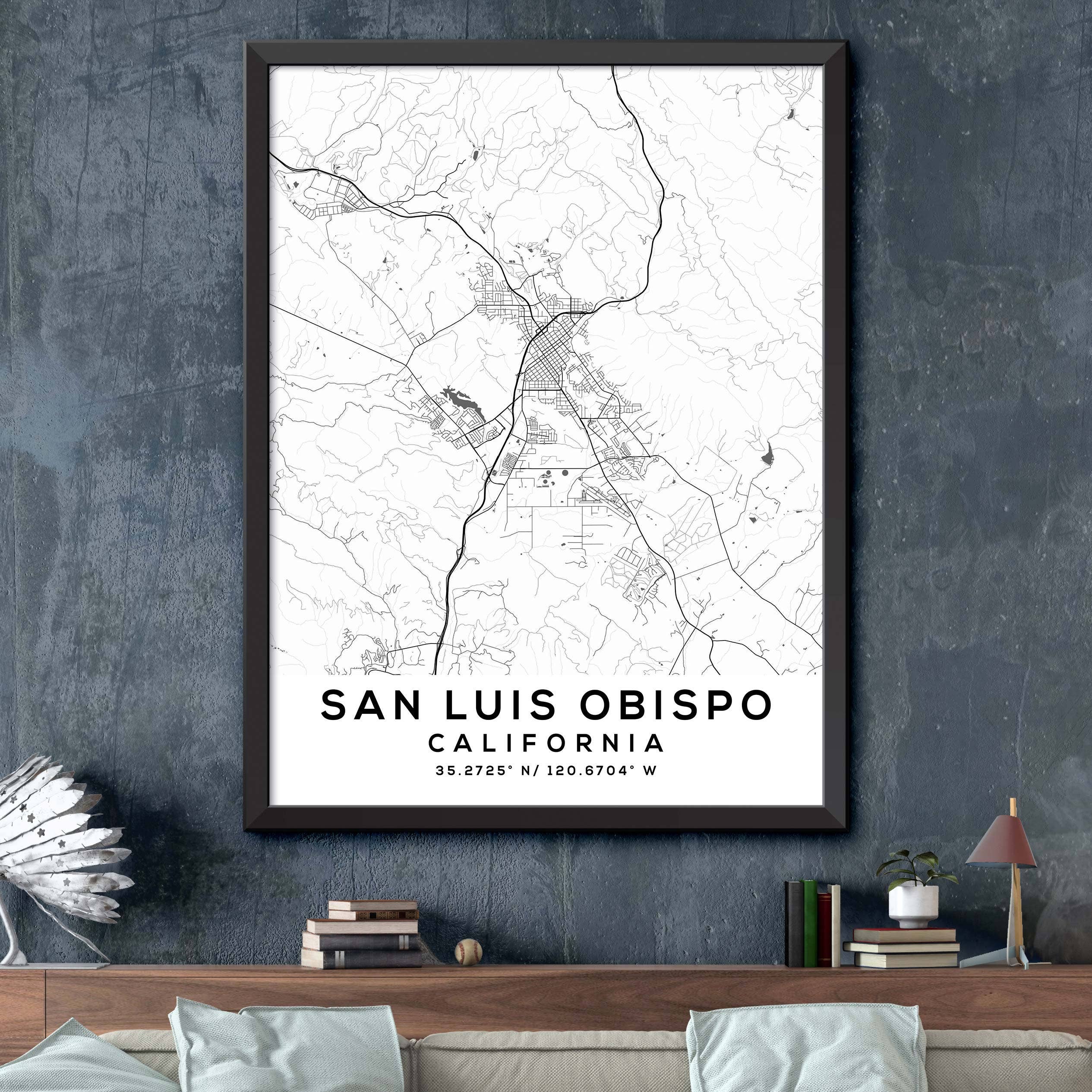 Dormfuly – wholesale Map – San-Luis-Obispo,California Map Print6