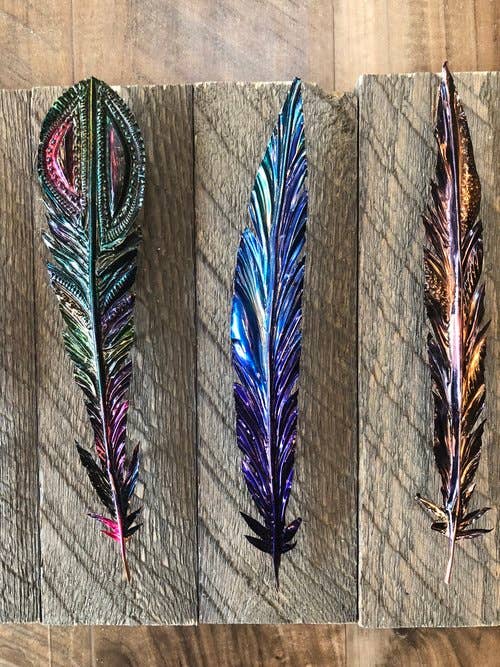 Timber Lane Studio - Wholesale Wall Accent - Nothing But Brights Copper Feather4