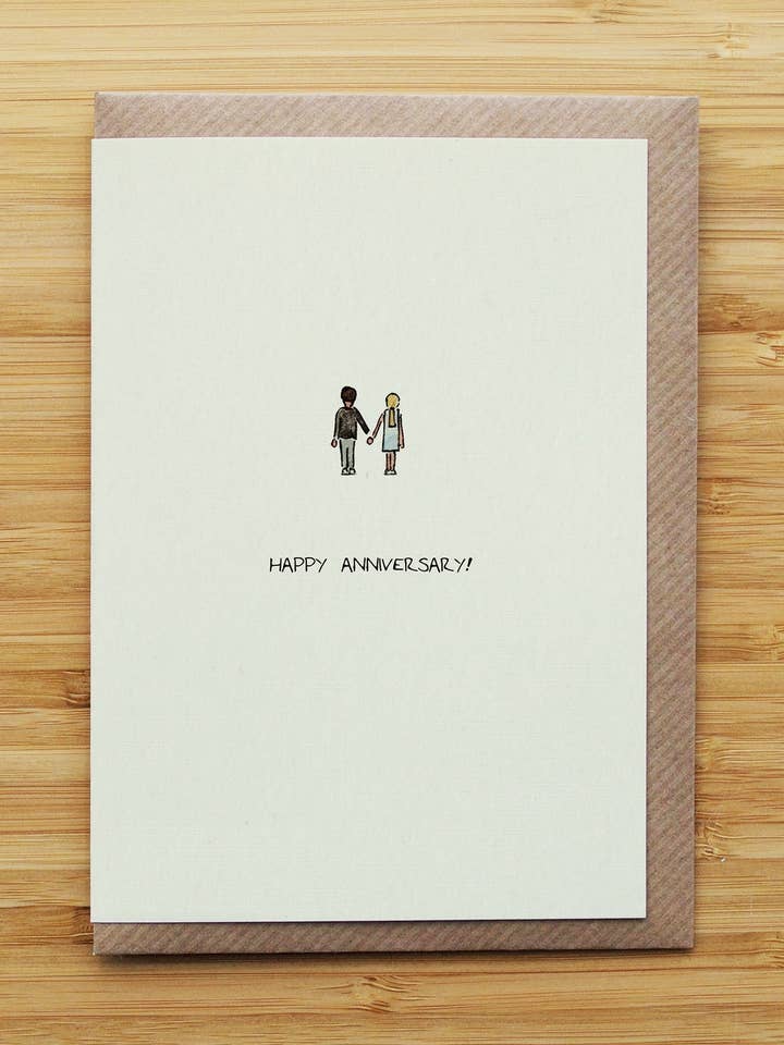 Anniversary Couple - Cute Simple Love Card for wholesale by RossJDesigns