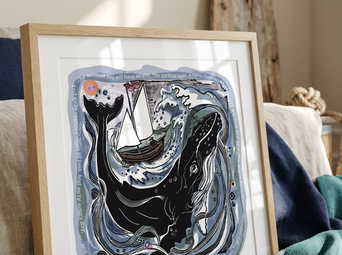 Jamie Poole – wholesale Art print – The Soul That Faints Not in the Storm (Whale)3
