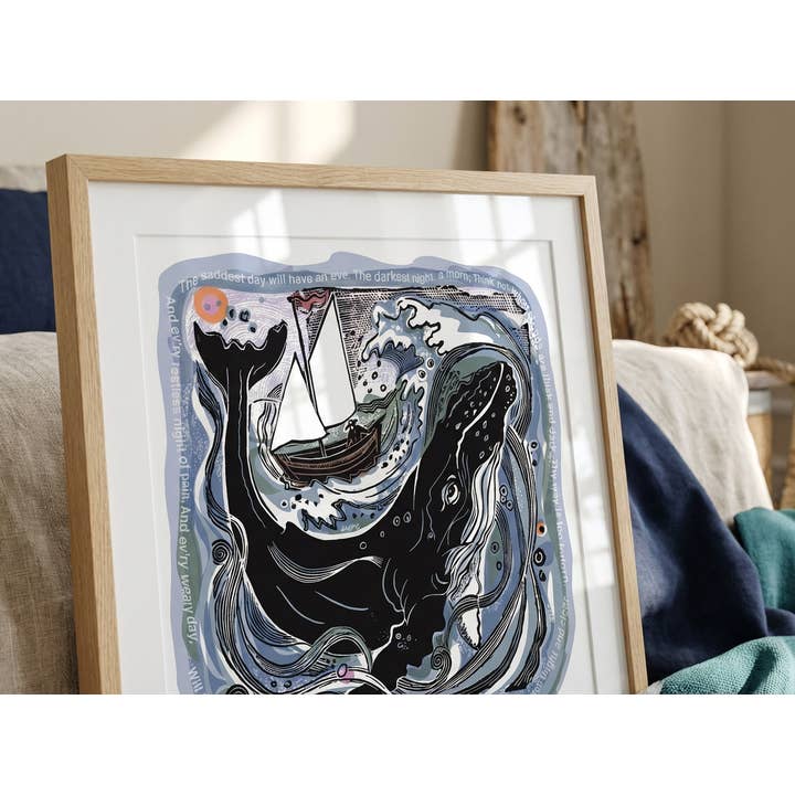 Jamie Poole – wholesale Art print – The Soul That Faints Not in the Storm (Whale)3