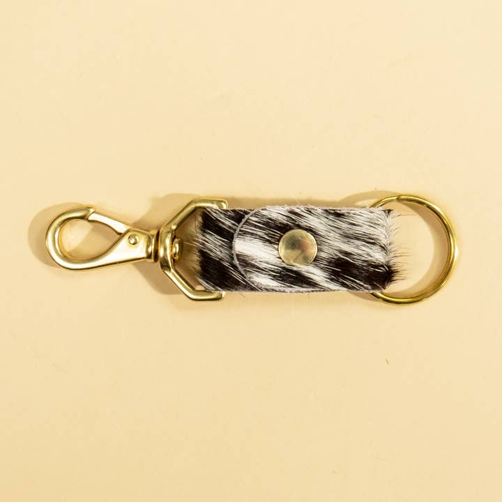 Keychain - Salt + Pepper Hair on Hide for wholesale by Primecut