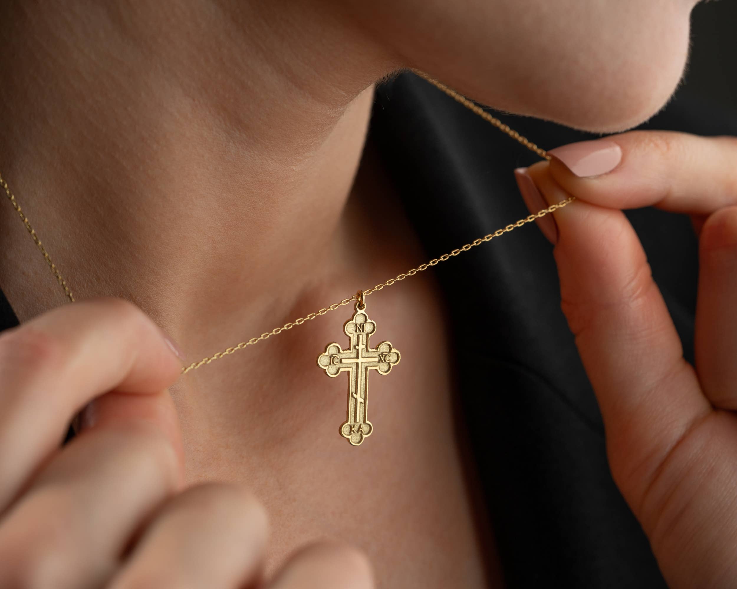 Tina Custom Jewelry - Wholesale Pendant/Charm Necklace - Orthodox Cross Necklace, Baptism Cross Necklace, IC XC NIKA9