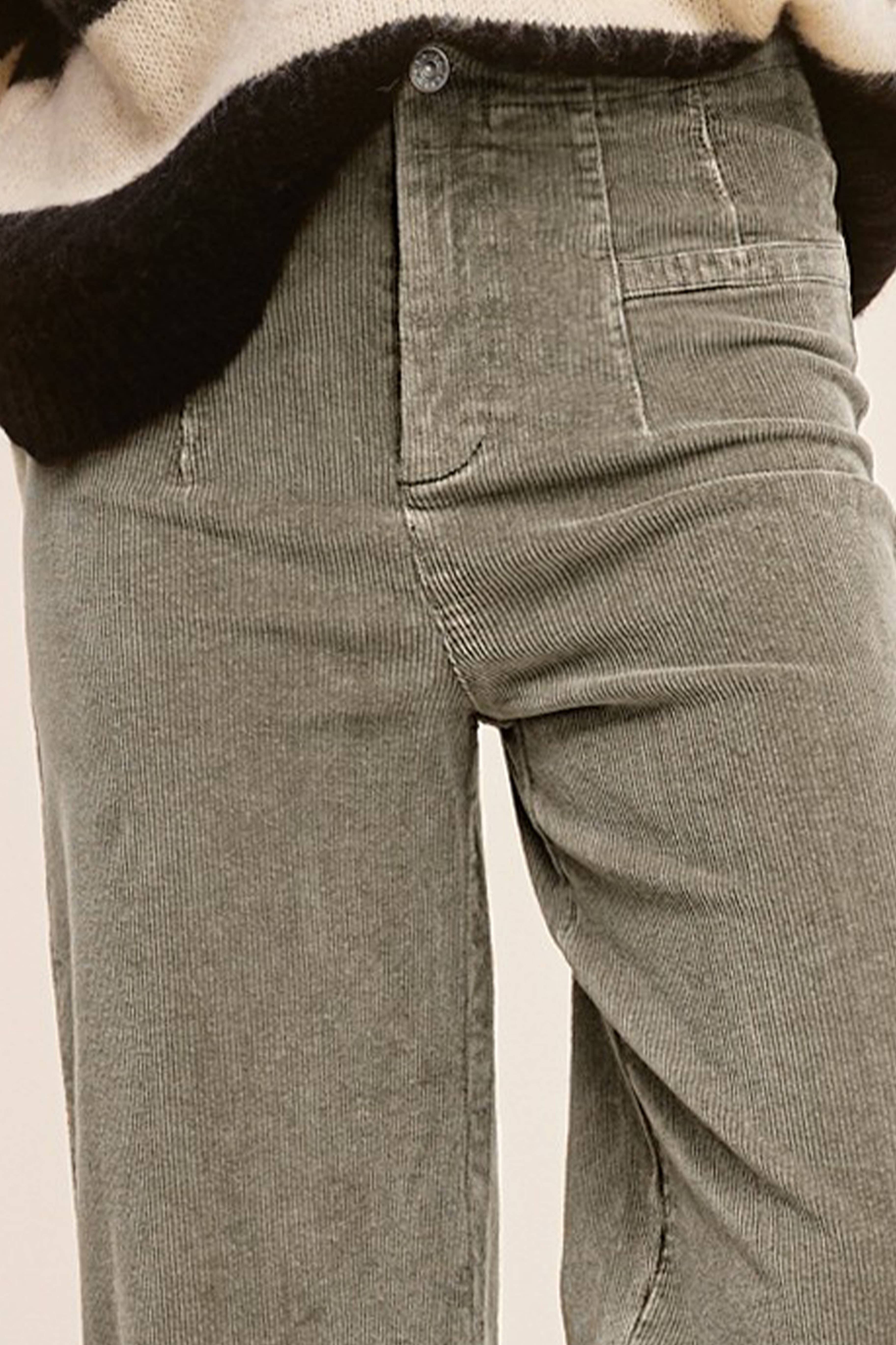 La Miel - Wholesale Pants - Women's - MCP4220-Mineral Washed High Waisted Wide Leg Corduroy Pants16