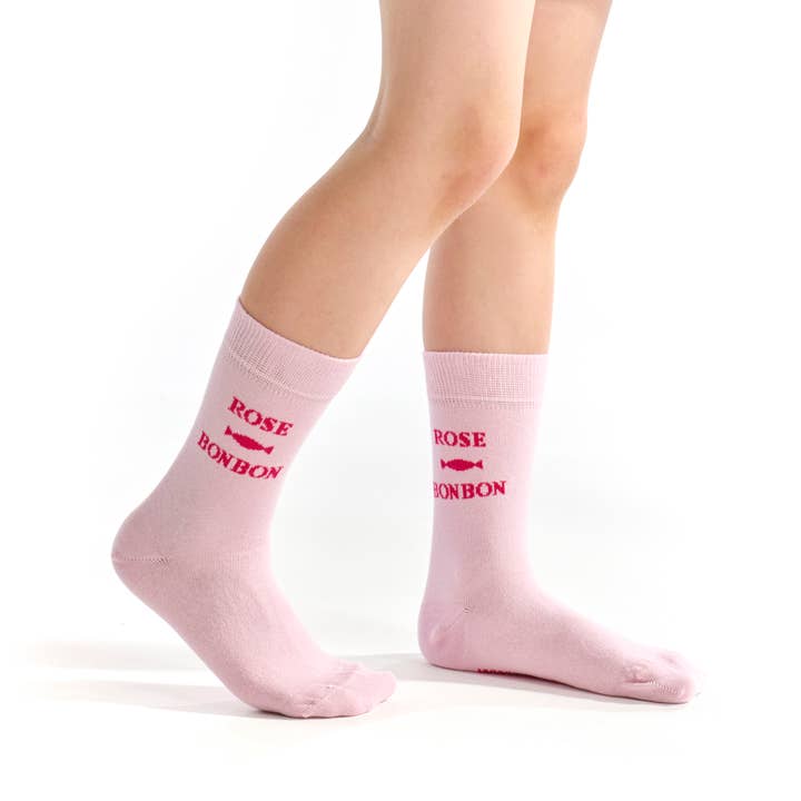 Roze candy kindersokken voor wholesale door Pom de pin