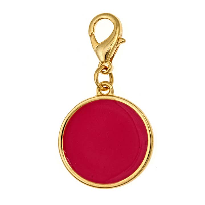 Fornash - Wholesale Individual Charm/Pendant - Monogram Gold Enamel Disc12