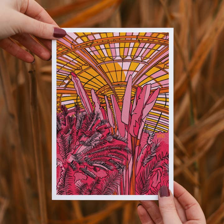 Freya Niamh - Wholesale Art Print - Kew Gardens Palm House Art Print, Travel-Themed Art2